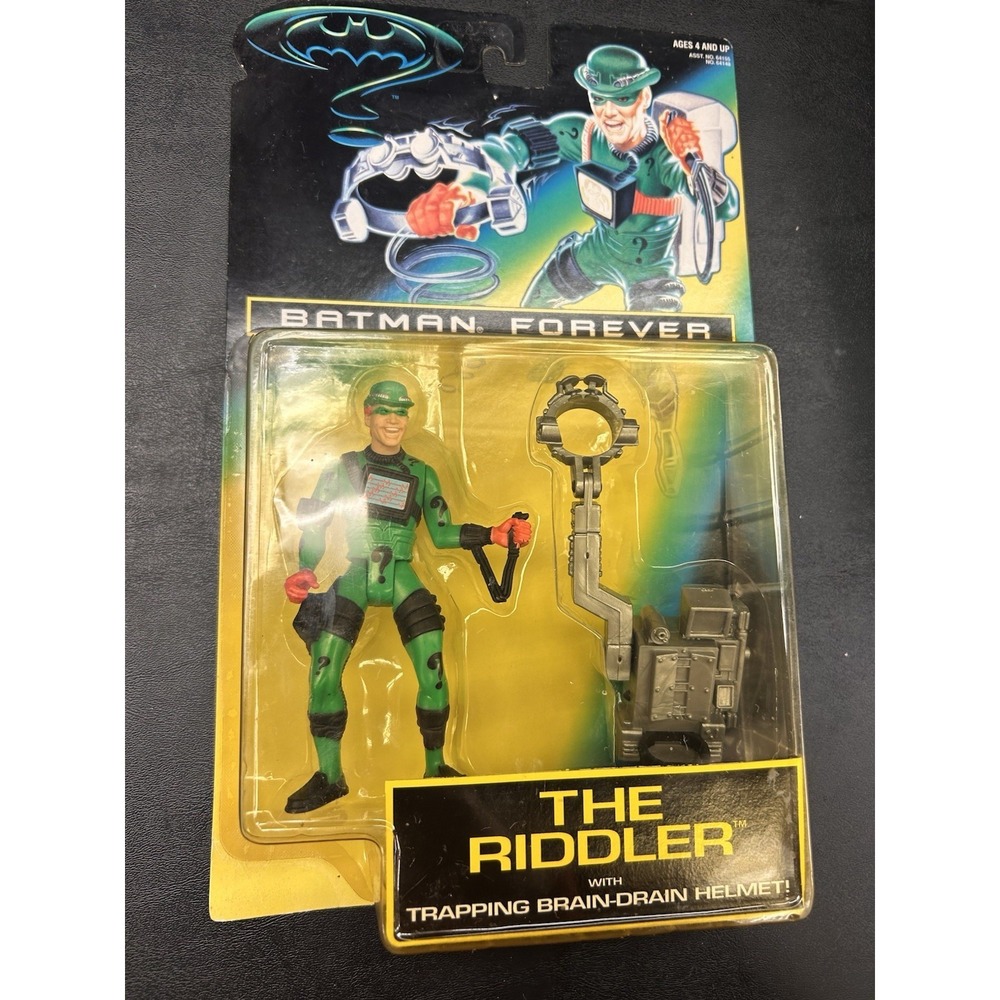 1995 Kenner THE RIDDLER w/ Trapping Brain-Drain Helmet Batman Forever